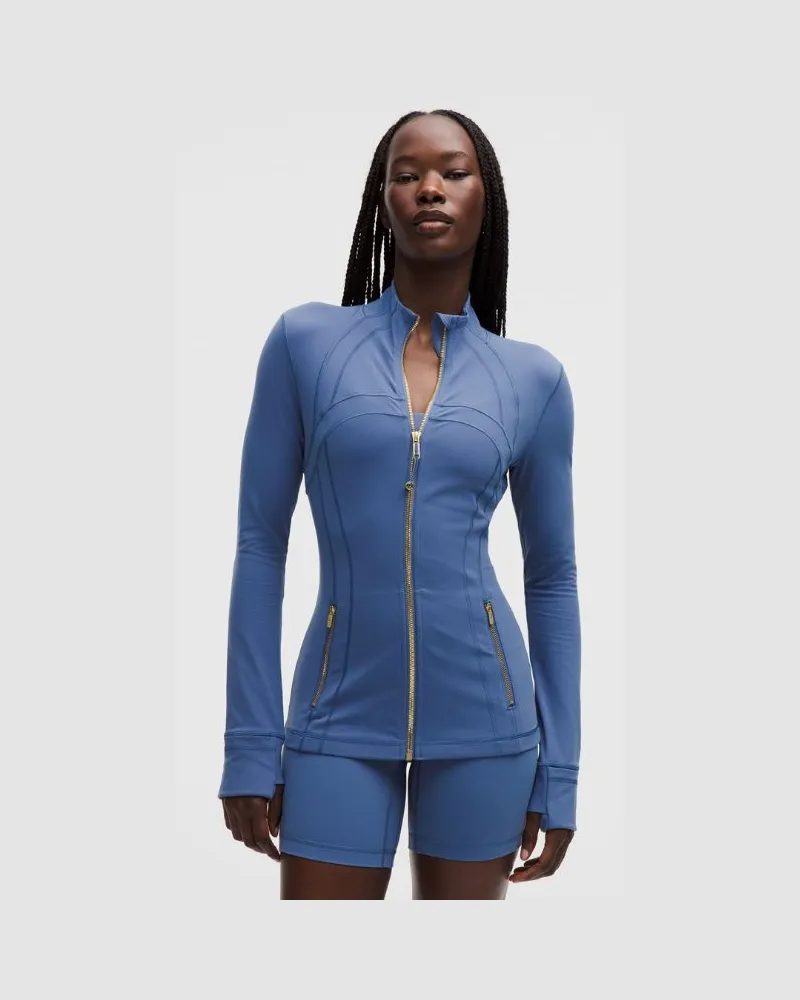 LULULEMON Define Jacke Nulu für Frauen – Größe in Brilliant Blue/Gold Brilliant