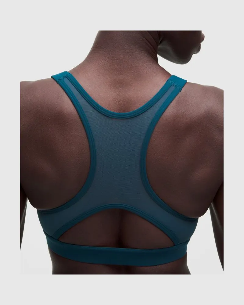 LULULEMON Wunder Train-BH mit Mesheinsatz hinten Mittlerer Halt für B/C-Cups für Frauen – Größe in Remixed Marine Remixed