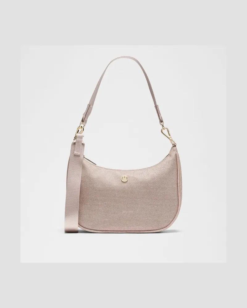 LULULEMON City Essentials Small Shoulder Bag 3L Glitter in Pink Champagne/Muse/Gold Pink