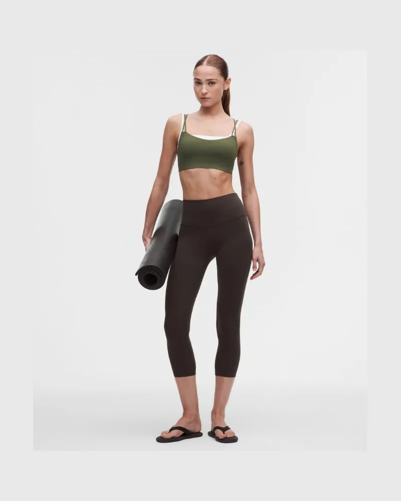 LULULEMON Align Crop Leggings mit hohem Bund für Frauen – 58 cm – Größe in Mahogany Muse Mahogany