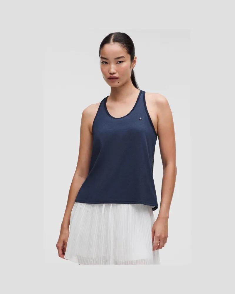 LULULEMON Ace Advantage Tennis-Tanktop mit Mesheinsatz hinten für Frauen – Größe in Club Blue Club