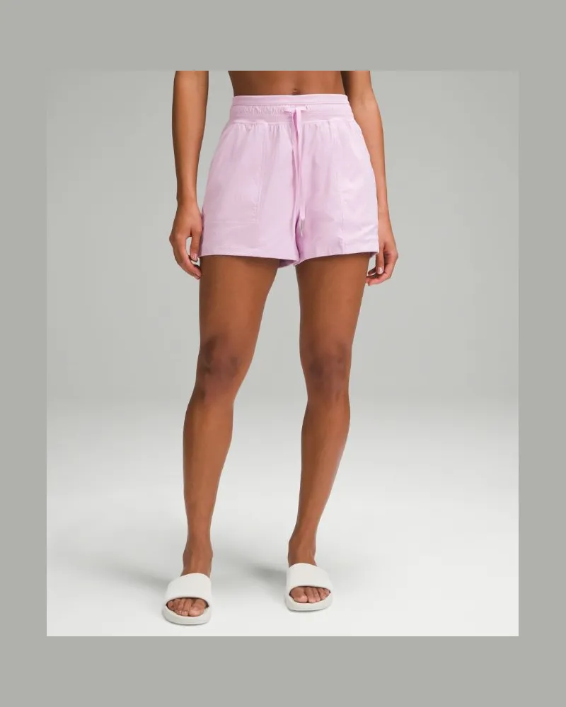 LULULEMON Dance Studio Shorts mit hohem Bund für Frauen – 9 cm – Größe in Vitapink Vitapink