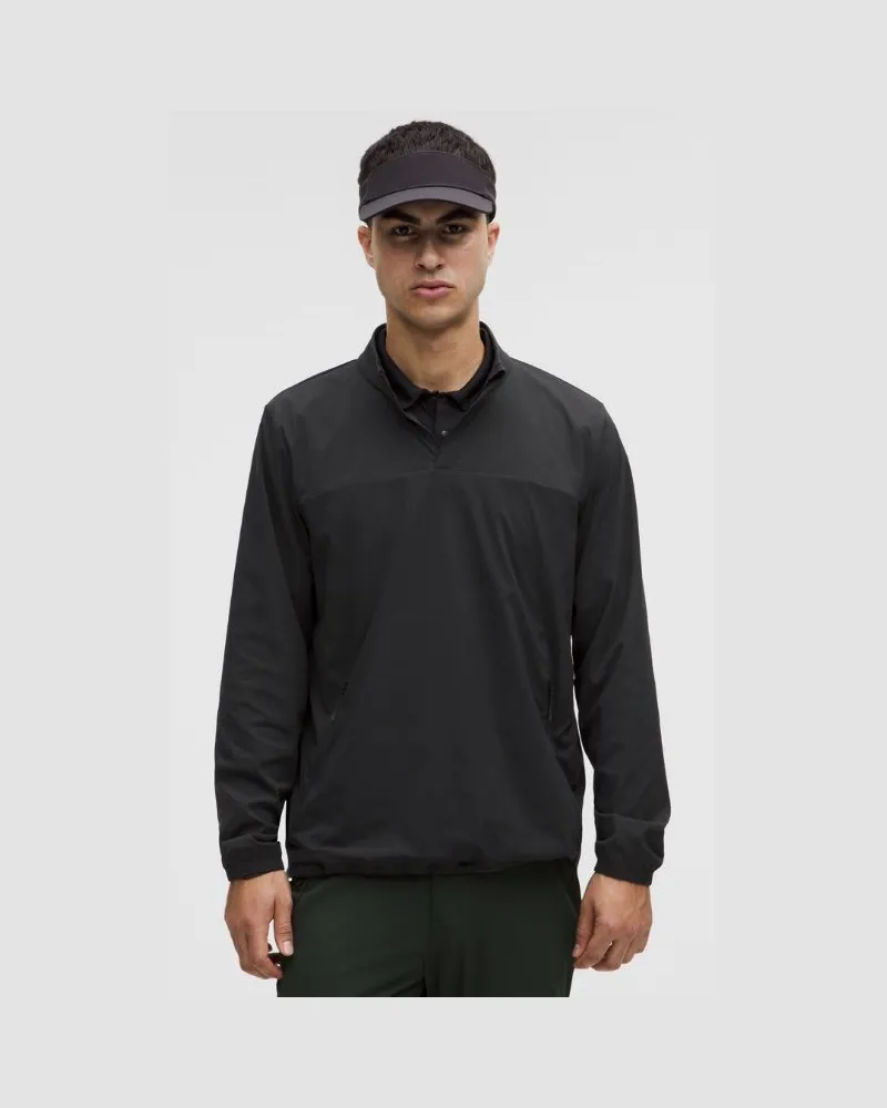 LULULEMON Winddichter Golfpullover mit kurzem Reißverschluss für Männer – Größe in Black Black