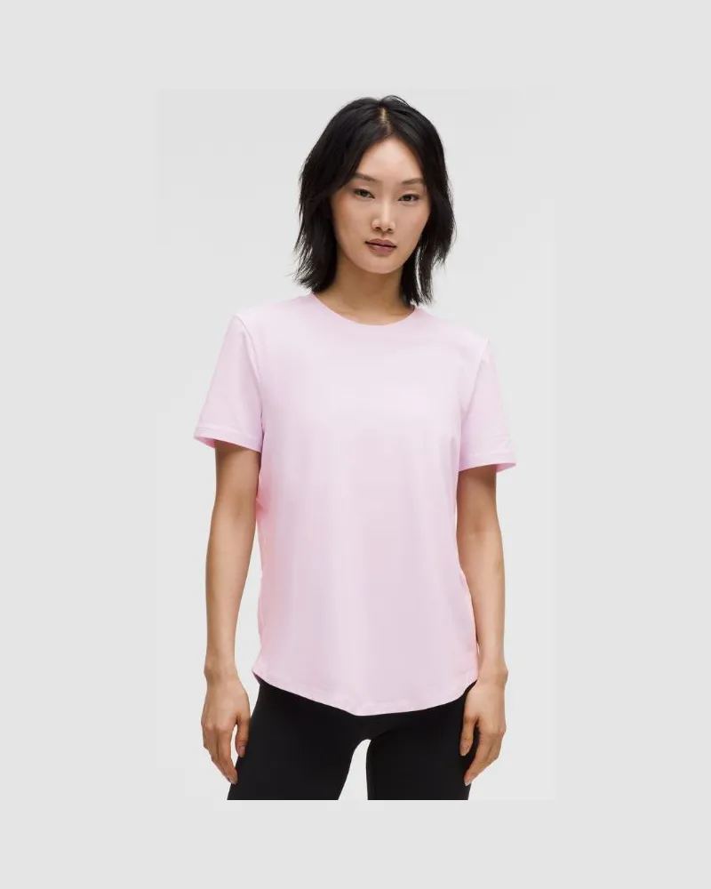 LULULEMON Love T-Shirt mit Rundhalsausschnitt für Frauen – Größe in Pink Organza Pink