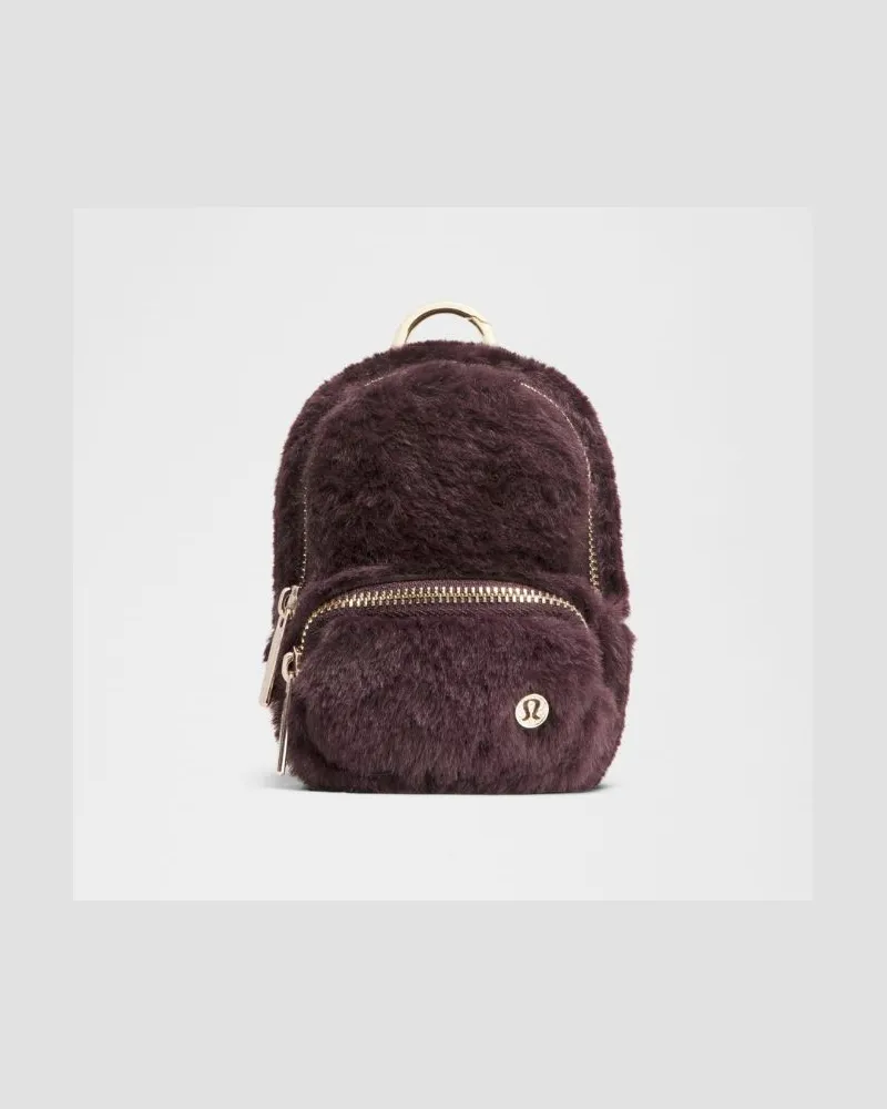 LULULEMON Everywhere Nano Backpack Plush in Black Plum/Gold Black
