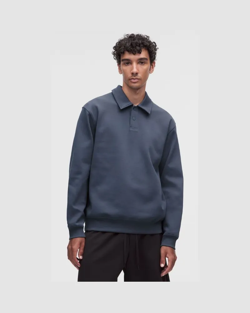 LULULEMON Grand Standard Langarm-Poloshirt für Männer – Größe in Dusty Diamond Dusty