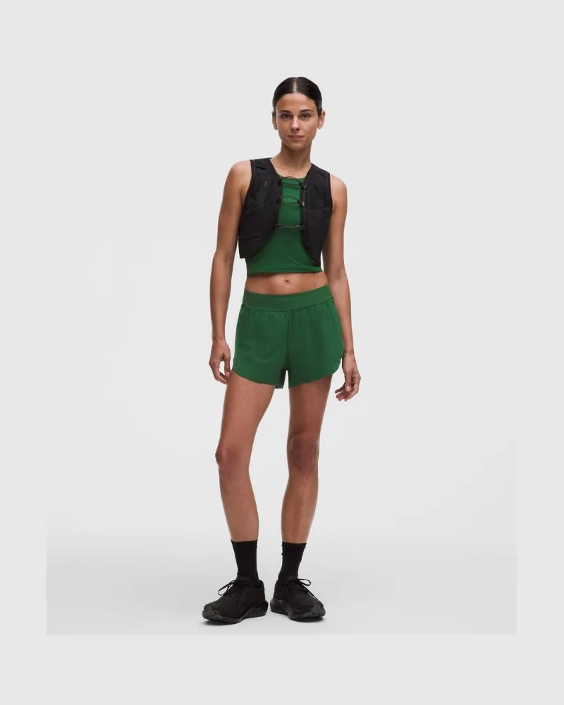 LULULEMON Fast and Free Shorts im Classic Fit mit Saumschlitz und hohem Bund für Frauen – 8 cm – Größe in Ivy Grove Ivy
