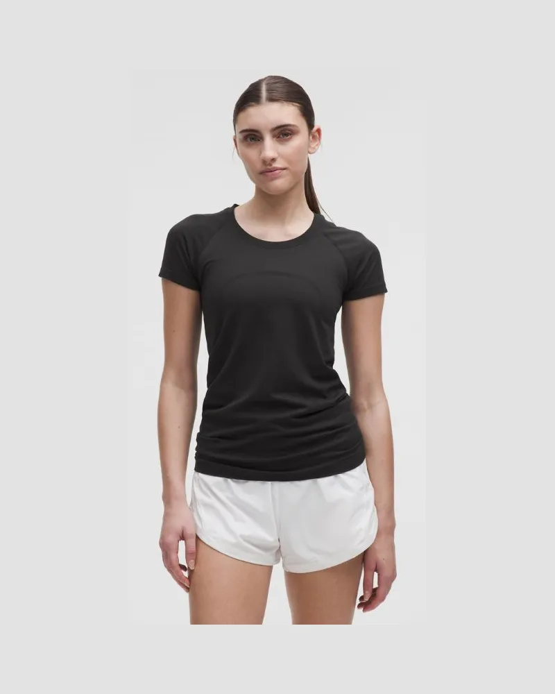 LULULEMON Swiftly Tech Kurzarmshirt 2.0 Hüftlänge für Frauen – Größe in Black Black