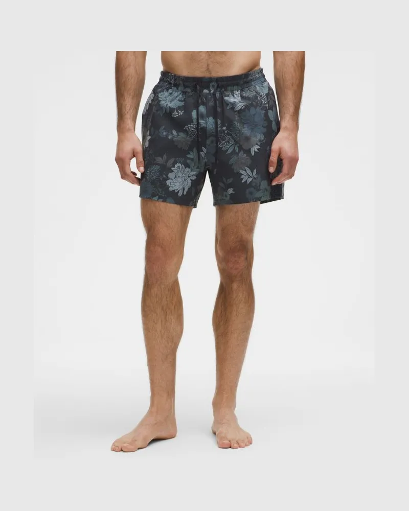 LULULEMON Badeshorts Mit Liner für Männer – 13 cm – Größe in Flora Medley Blue Multi Flora