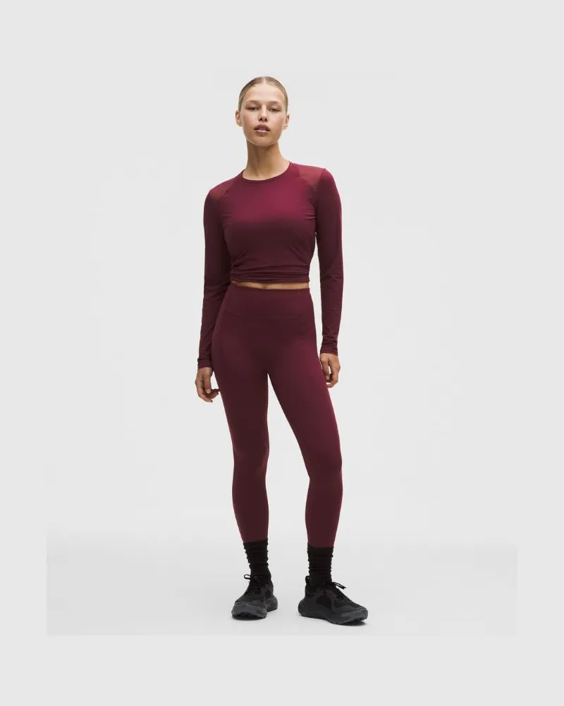 LULULEMON Swift Speed Leggings mit hohem Bund für Frauen – 64 cm – Größe in Burgundy Bay Burgundy