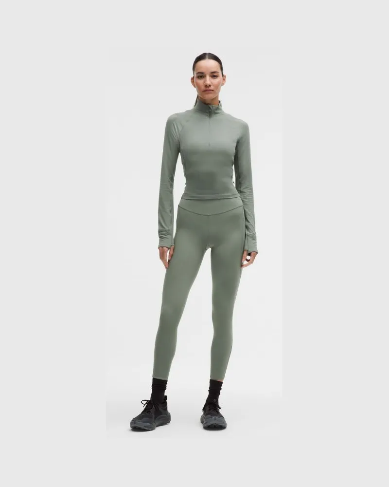 LULULEMON Fast and Free Leggings mit hohem Bund 5 Taschen für Frauen – 64 cm – Größe in Willow Leaf Willow