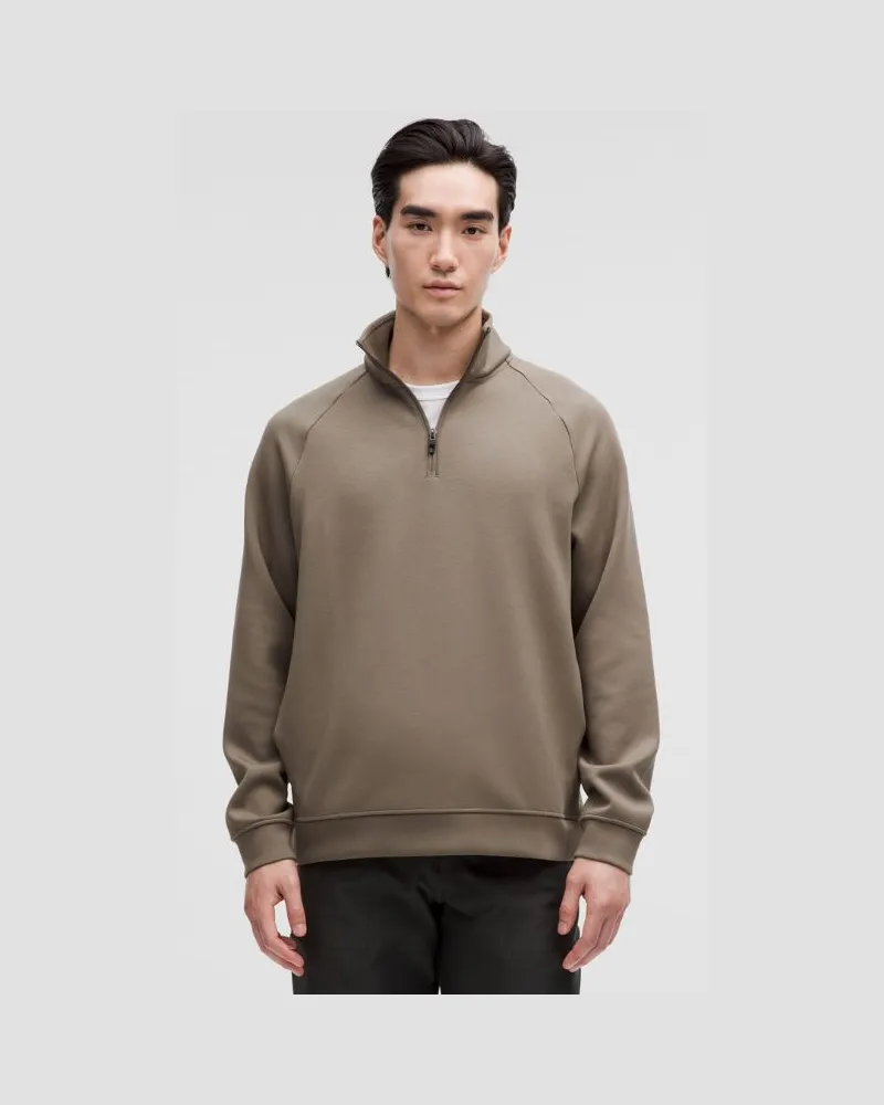 LULULEMON Smooth Spacer Pullover mit kurzem Reißverschluss für Männer – Größe in Nomad Nomad