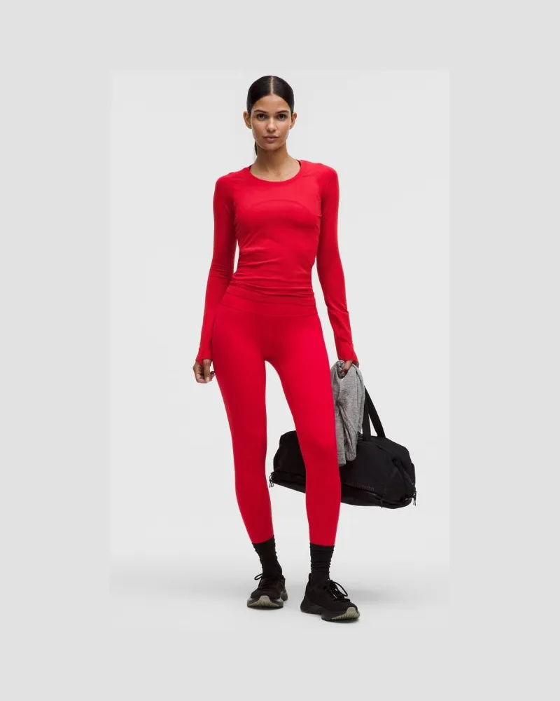 LULULEMON Wunder Train Leggings mit hohem Bund für Frauen – 64 cm – Neon – Größe Oxford