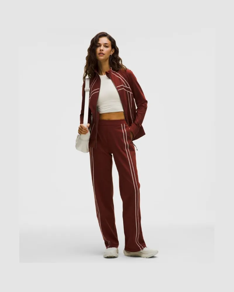 LULULEMON Define Trainingshose mit mittelhohem Bund Luon für Frauen – Orange – Größe Rockwood