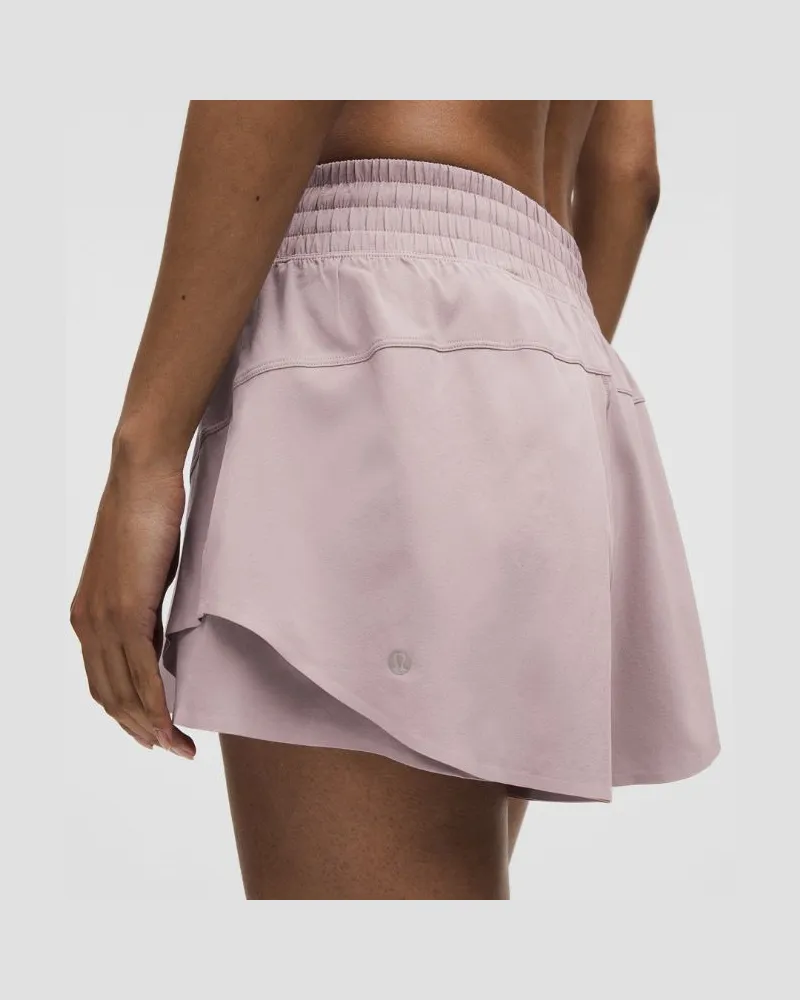 LULULEMON Shake It Out Lauf-Shorts mit hohem Bund für Frauen – 6 cm – Größe in Mauve Grey Mauve