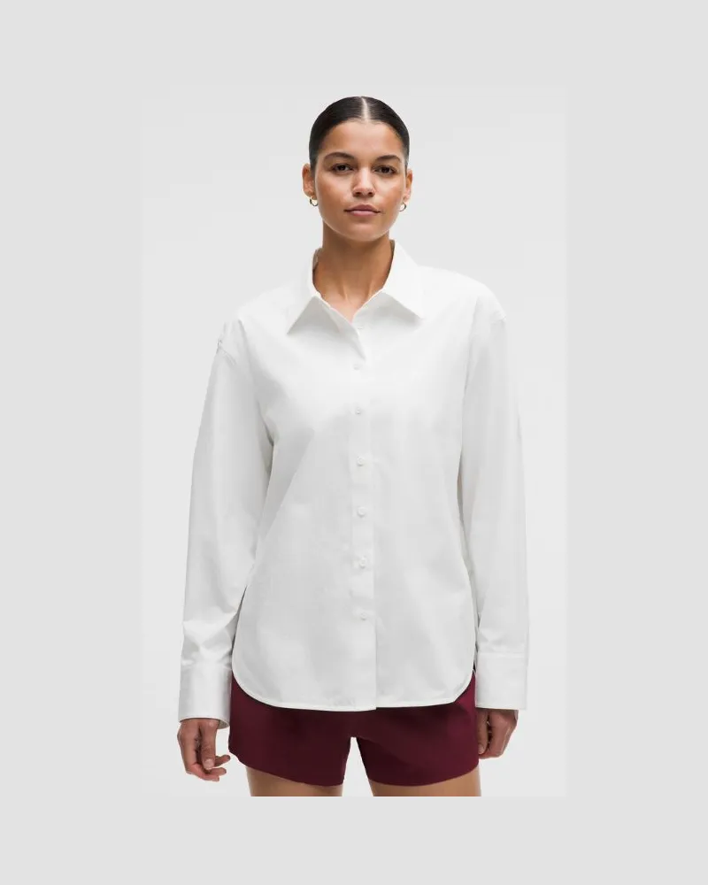 LULULEMON Gewebtes Hemd im Relaxed Fit für Frauen – Größe XS in Weiß Weiß