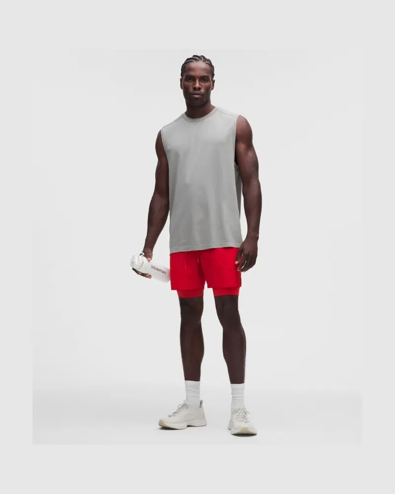 LULULEMON License to Train Shorts mit Liner für Männer – 18 cm – Neon – Größe Oxford