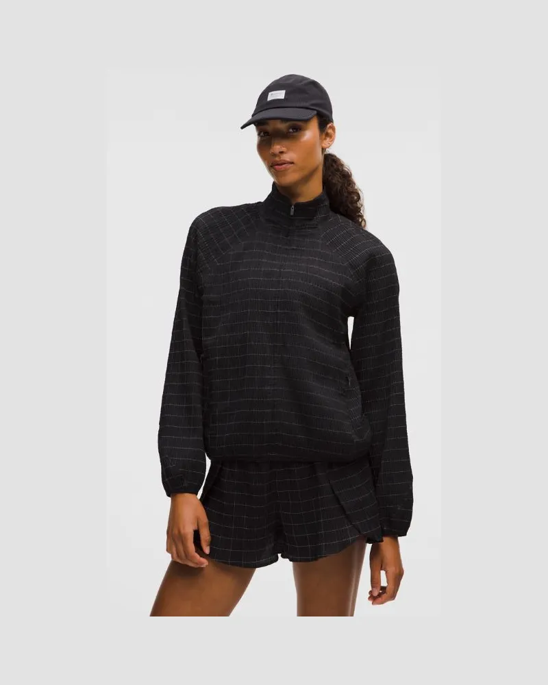 LULULEMON Adapted State Textured Jacket Reflective Grid für Frauen – Größe in Black Black