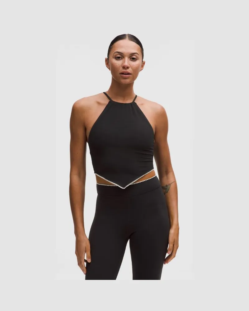LULULEMON Stitch Trim Halter Tank Top für Frauen – Größe in Black Black