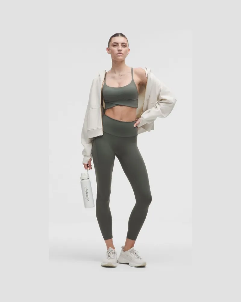 LULULEMON Wunder Train Leggings mit hohem Bund und Taschen für Frauen – 63,5 cm – Größe in Palm Deco Palm