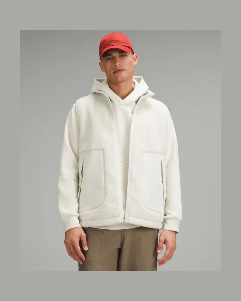 LULULEMON Weste aus hochflorigem für Männer – Größe in Bone Bone