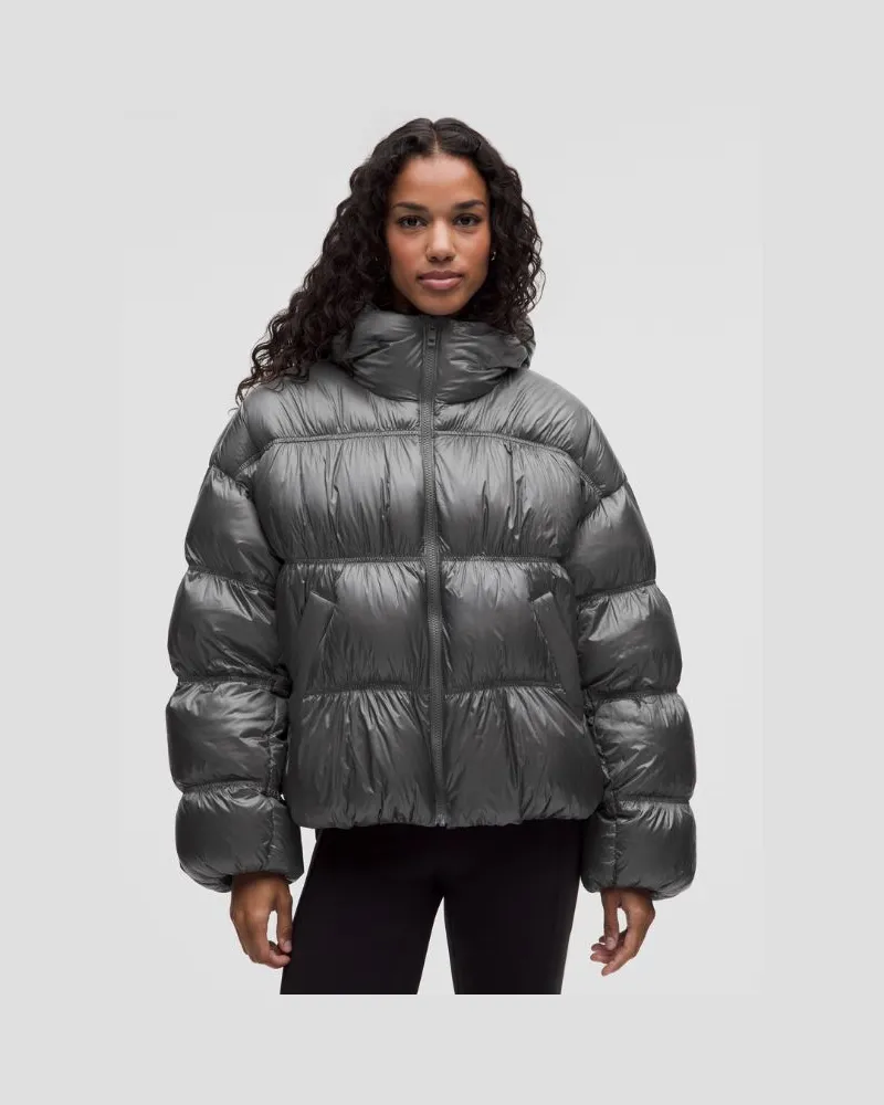 LULULEMON Soft Shine-Daunenjacke mit Kapuze für Frauen – Größe in Spruce Shadow Spruce