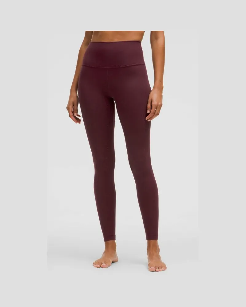 LULULEMON Align Gerippte Hose mit hohem Bund für Frauen – 71 cm – Größe in Garnet Garnet
