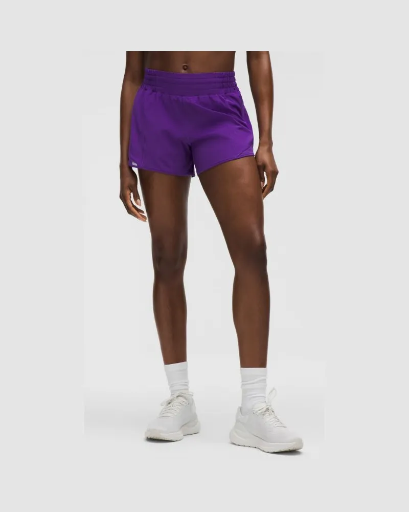 LULULEMON Hotty Hot Shorts mit hohem Bund und Liner für Frauen – 10 cm – Größe in College Purple College