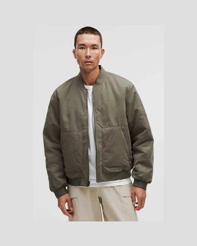 LULULEMON Wendbare, isolierte Bomberjacke für Männer – Größe in Army Green Army