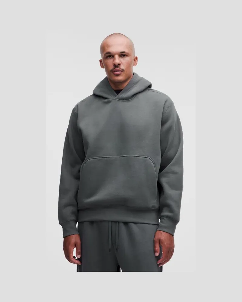 LULULEMON Steady State-Hoodie aus SuperLoft für Männer – Größe in Onyx Grey Onyx