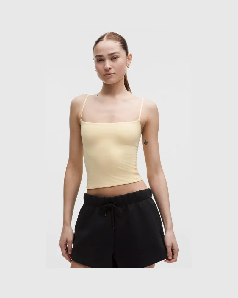LULULEMON Wundermost Tanktop aus ultrasoftem Nulu mit verstellbaren Spaghettiträgern für Frauen – Größe in Butter Cream Butter