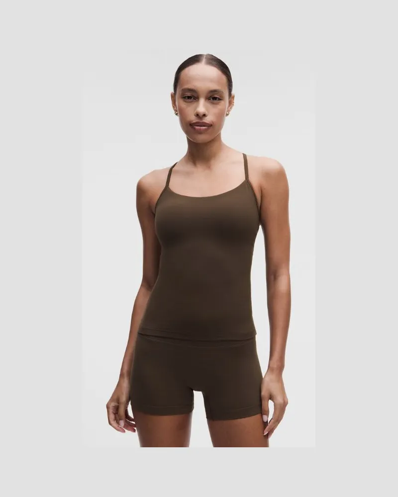 LULULEMON Flow Y Tanktop Leichter Halt für B/C-Cups für Frauen – Größe in Walnut Crunch Walnut
