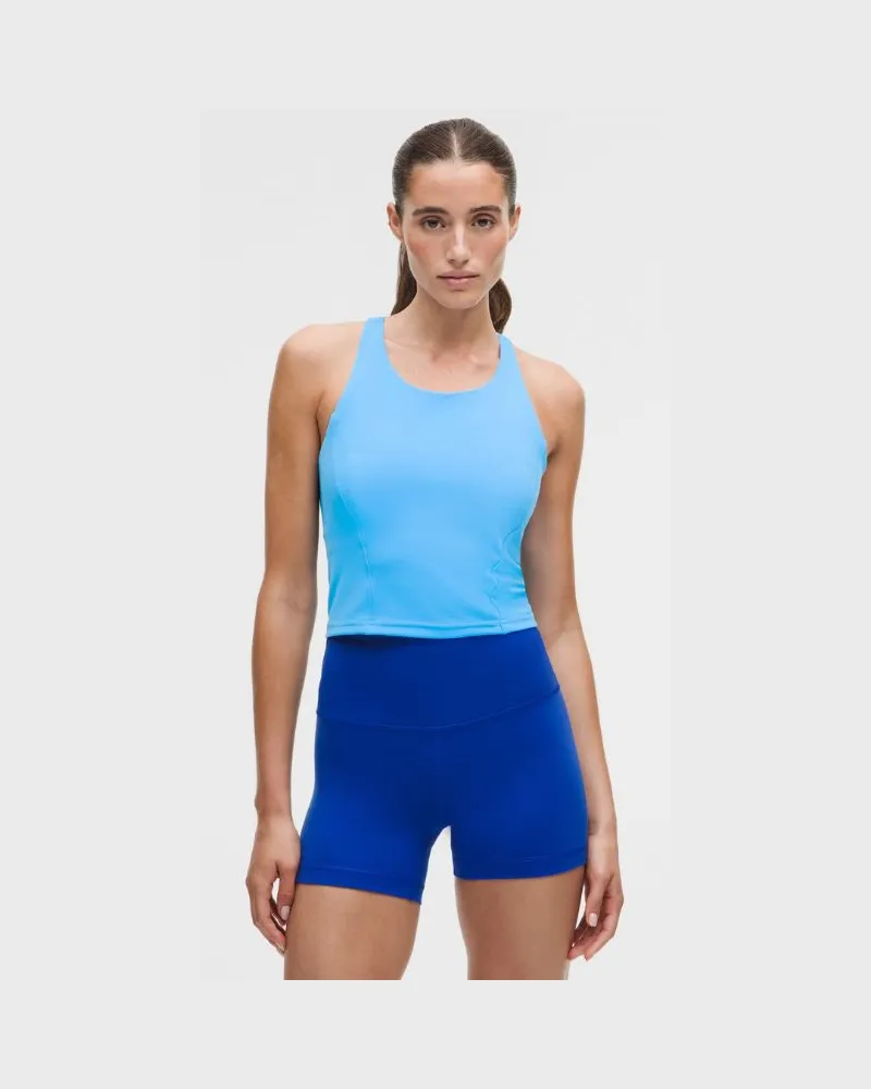 LULULEMON Wunder Train Racerback-Tanktop Mittlerer Halt für B/C-Cups für Frauen – Größe in Ocean Wave Ocean