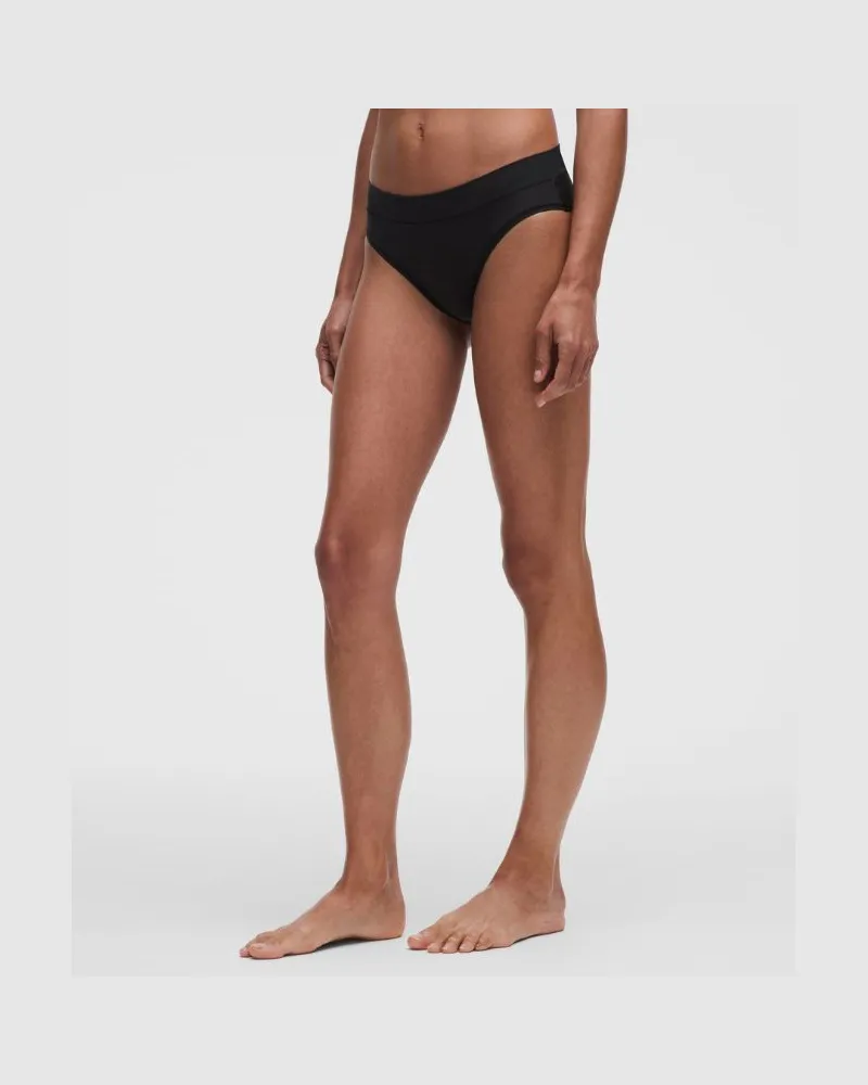LULULEMON UnderEase Bikini-Unterwäsche mit mittelhohem Bund für Frauen – Größe in Black Black