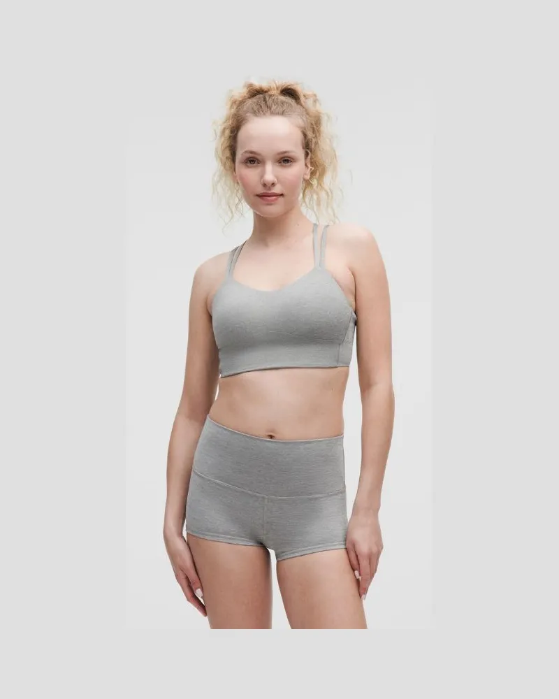 LULULEMON Like a Cloud Longline-BH Leichter Halt B/C Cups für Frauen – Größe in Heathered Core Medium Grey Heathered