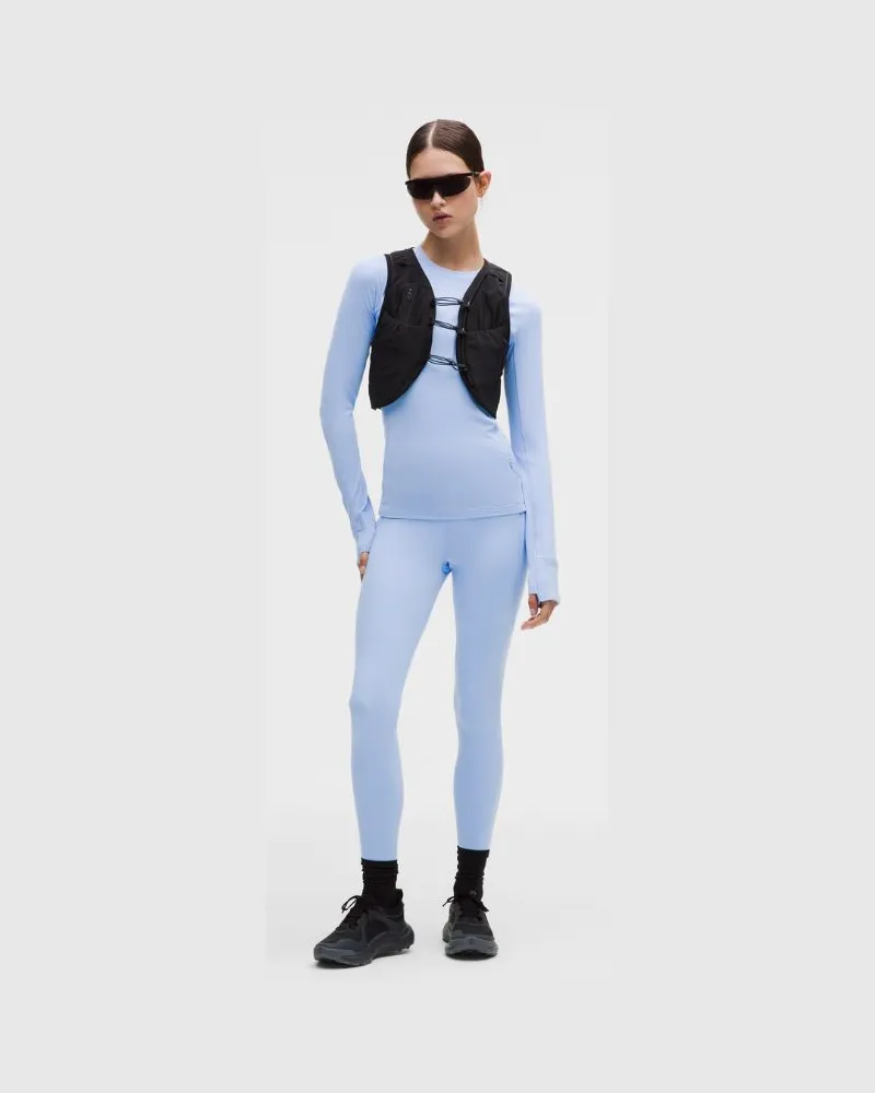 LULULEMON Fast and Free Leggings mit hohem Bund 5 Taschen für Frauen – 64 cm – Größe in Sinatra Blue Sinatra