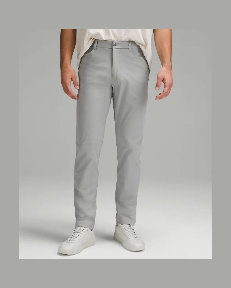 LULULEMON ABC Hose im Classic Fit mit 5 Taschen Warpstreme für Männer – 76 cm – Größe in Silver Drop Silver