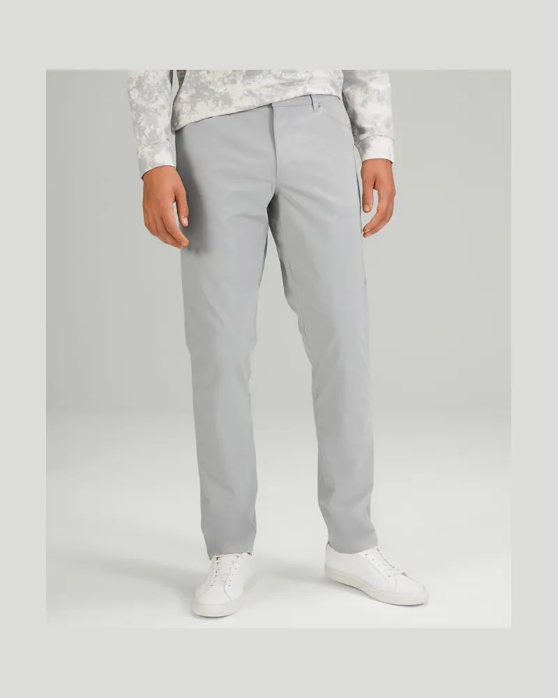 LULULEMON ABC Hose im Classic Fit mit 5 Taschen Warpstreme für Männer – 76 cm – Größe in Silver Drop Silver