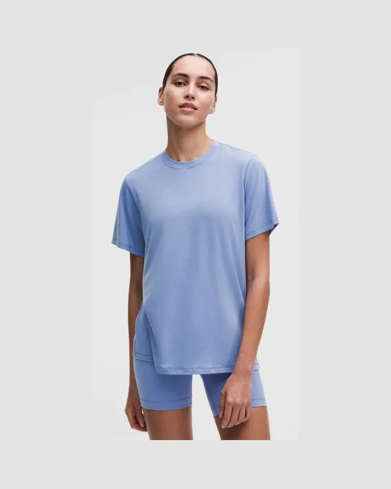 LULULEMON Trainings-T-Shirt aus Jersey für Frauen – Größe in Prep Blue Prep