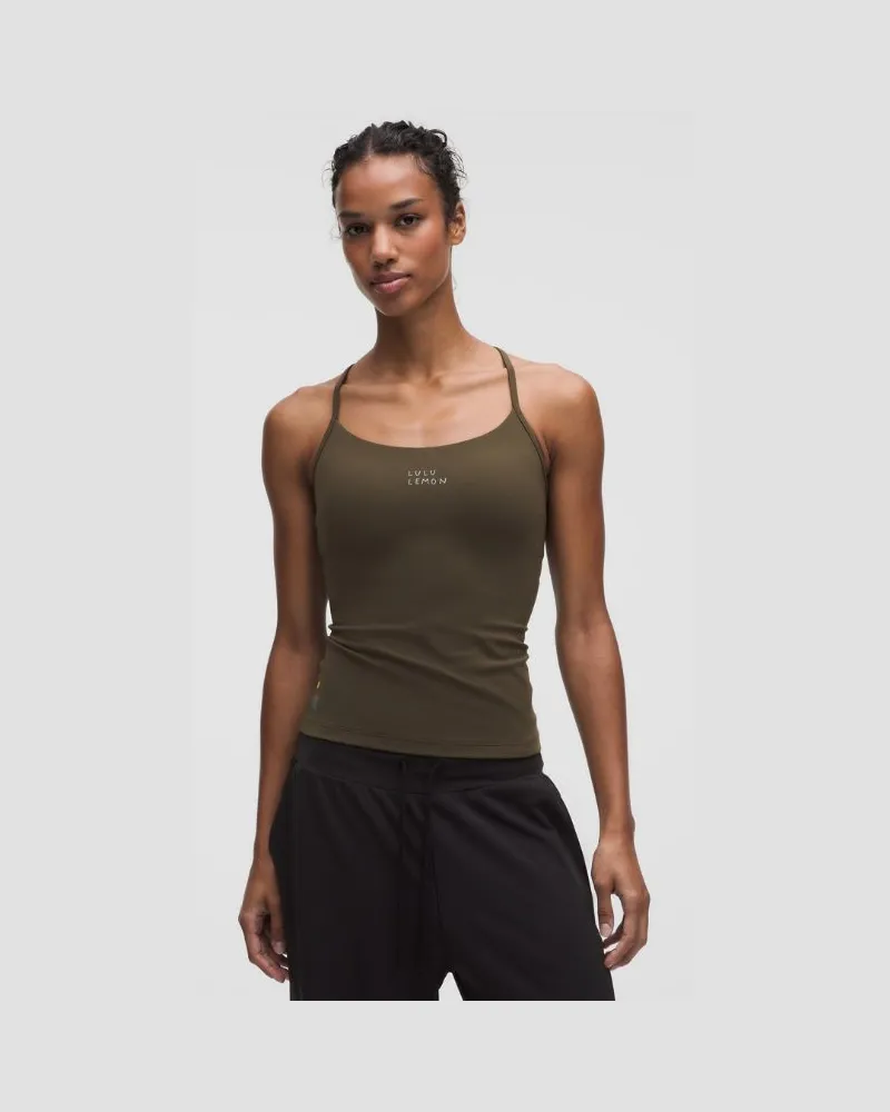 LULULEMON x Geoff McFetridge Flow Y-Tanktop B/C-Cups für Frauen – Größe in Olive Brown Olive