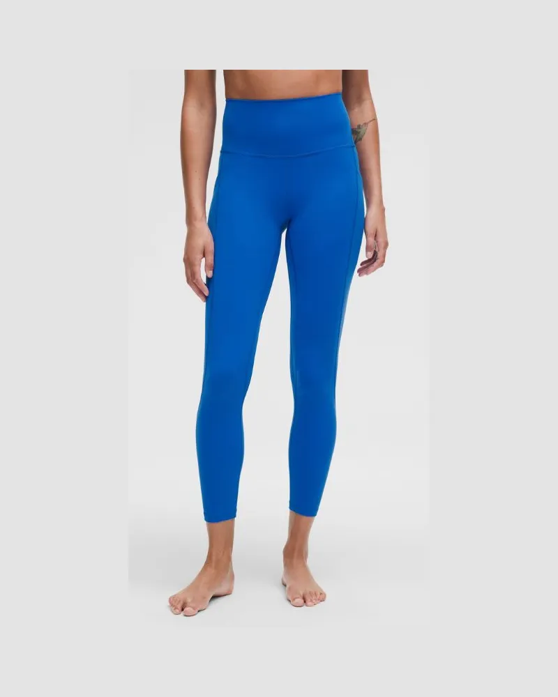LULULEMON Align Hose mit hohem Bund und Taschen für Frauen – 64 cm – Neon – Größe Cerulean