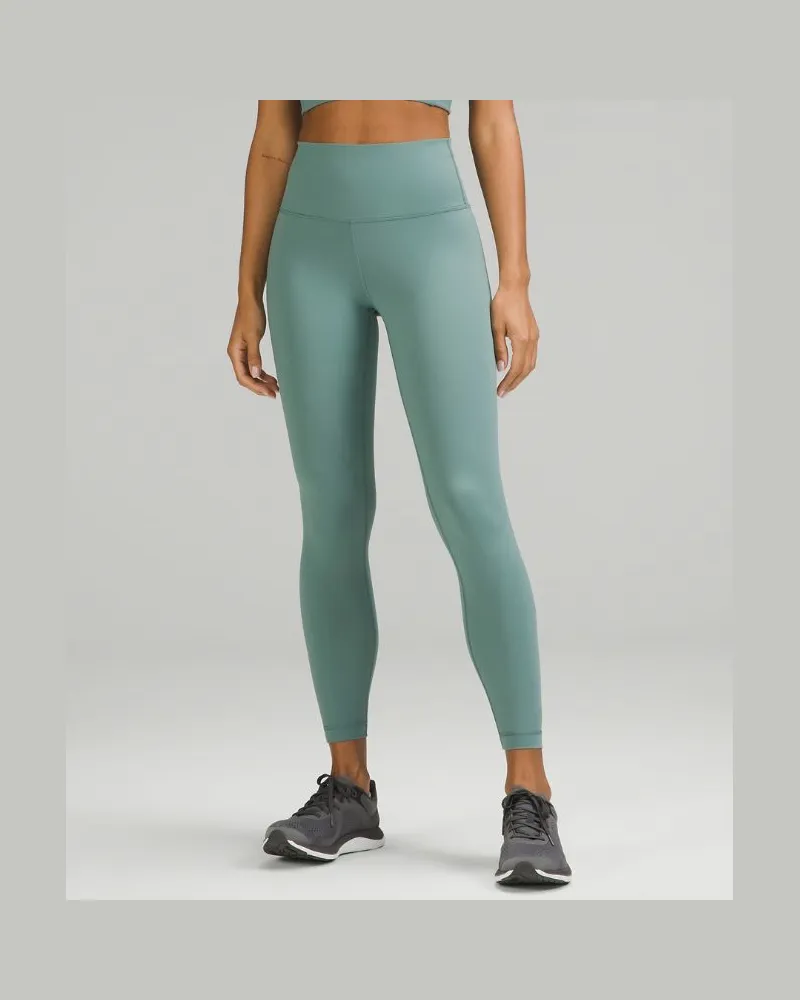 LULULEMON Wunder Train Leggings mit hohem Bund für Frauen – 64 cm – Größe in Tidewater Teal Tidewater