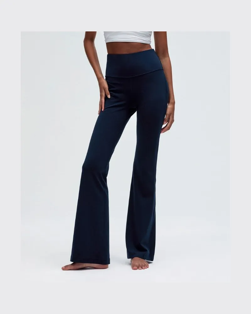 LULULEMON Groove Hose mit superhohem Bund und ausgestelltem Bein aus Nulu für Frauen – Größe in True Navy True