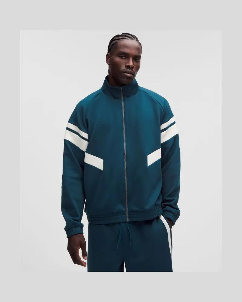 LULULEMON Spacer-Trainingsjacke mit Reißverschluss für Männer – Größe in Remixed Marine/Light Ivory Remixed