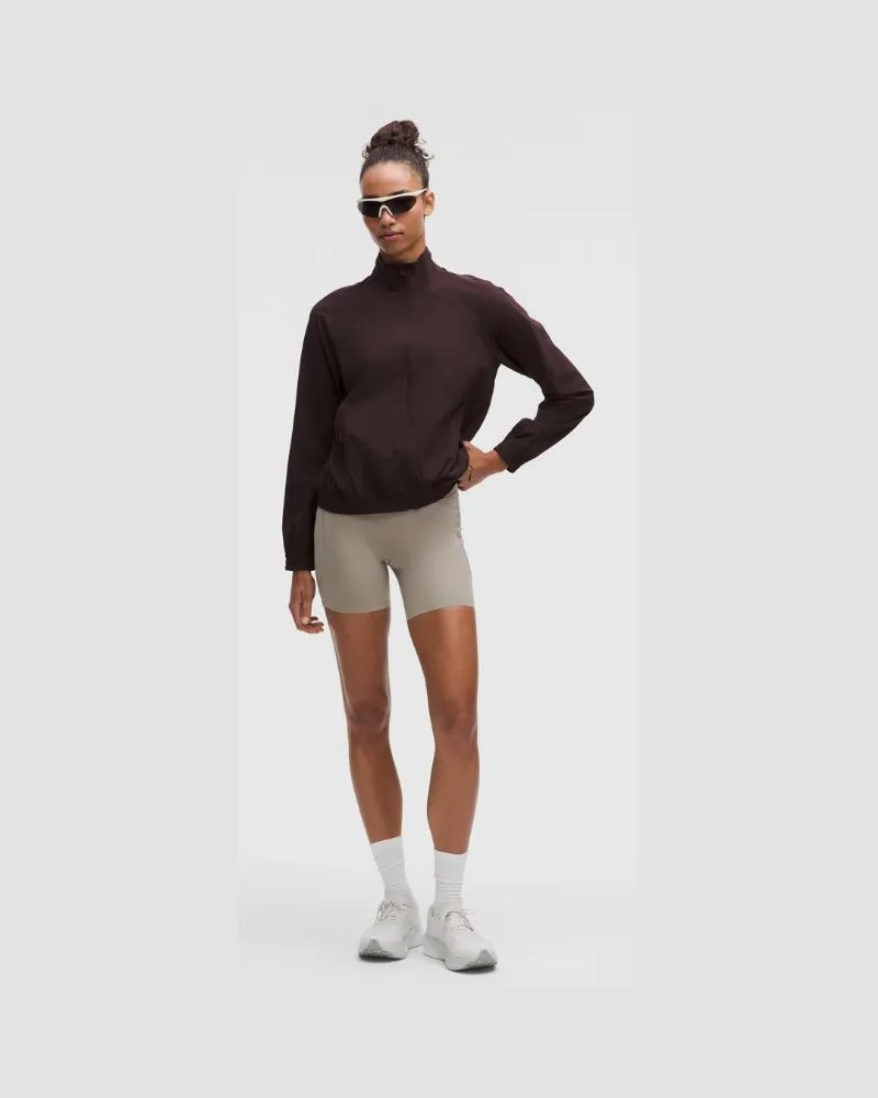 LULULEMON Fast and Free Shorts mit hohem Bund 5 Taschen für Frauen – 15 cm – Khaki – Größe Warm