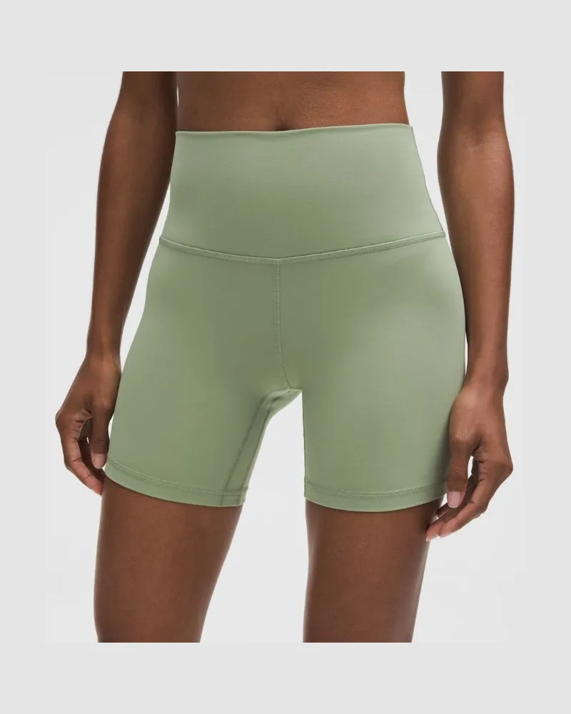 LULULEMON Align Shorts mit hohem Bund für Frauen – 15 cm – Größe in Desert Green Desert
