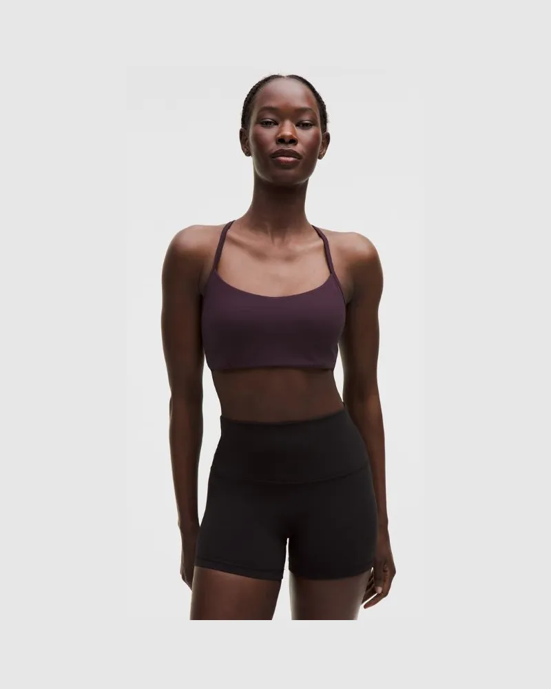 LULULEMON Flow Y BH Leichter Halt für A/B-Cups Evolve für Frauen – Größe in Black Plum Black