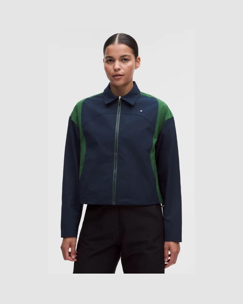 LULULEMON Golfjacke mit Kragen für Frauen – Größe in True Navy/Ivy Grove True
