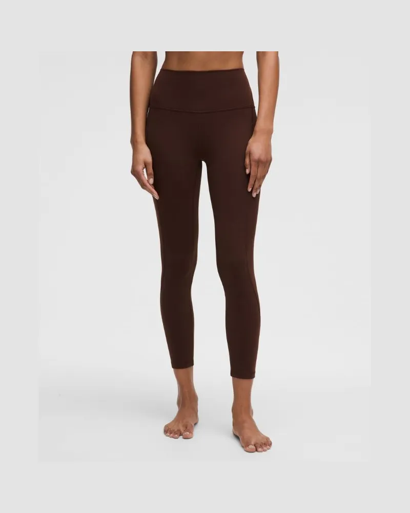 LULULEMON Align Crop Leggings mit hohem Bund und Taschen für Frauen – 58 cm – Größe in Lava Cake Lava