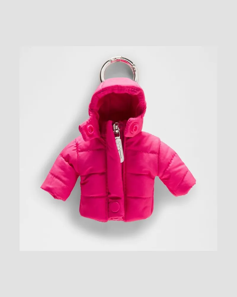 LULULEMON Pufferjacke-Schlüsselanhänger in Flamingo Fun Tone/Silver Flamingo